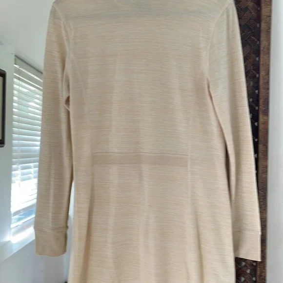 ZeroXposur Comfy Casual Crème Mini Dress With Cowl Neck. - Picture 3 of 7